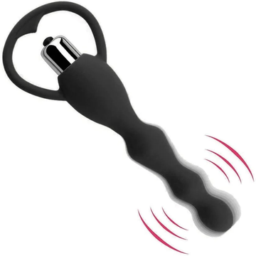 PULLZA Vibrating Butt Plug with Finger Loop