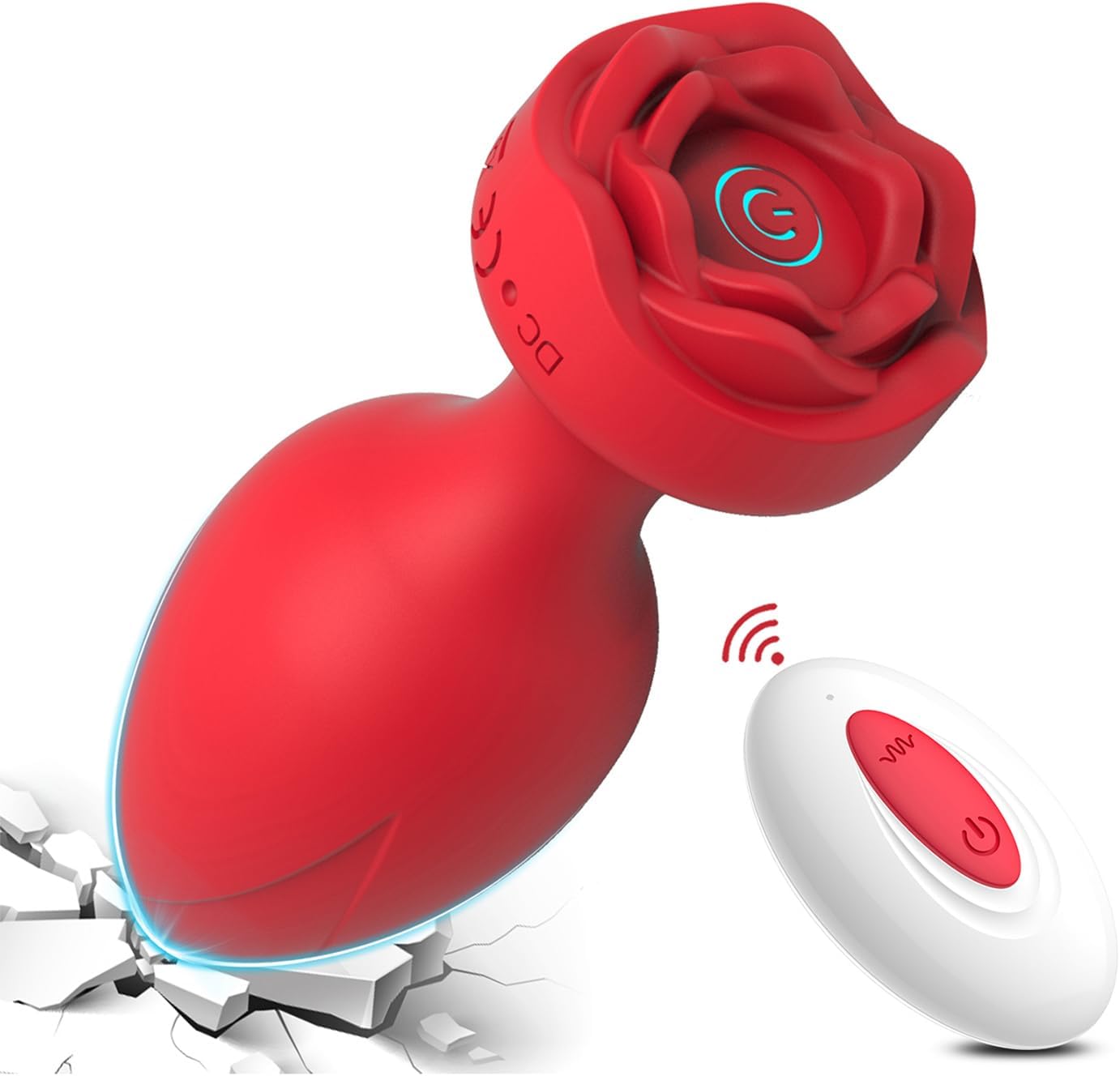 SEXKEN Rose Vibrating Butt Plug