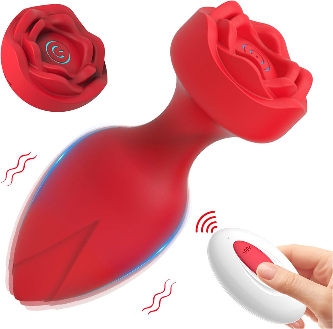 SEXKEN Rose Vibrating Butt Plug