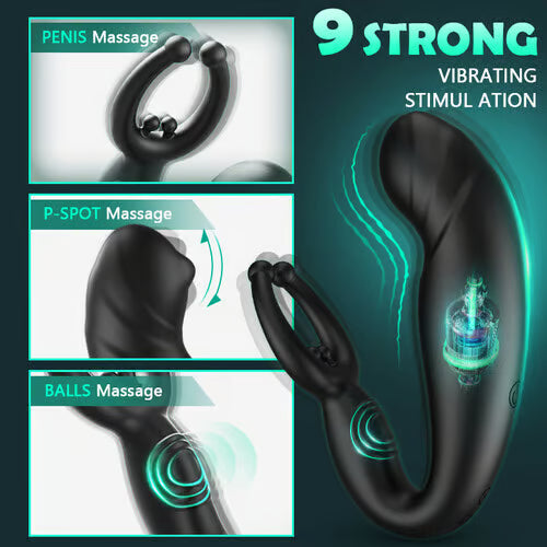 BEERRY 9 Frequencies Bead Turning Prostate Massager