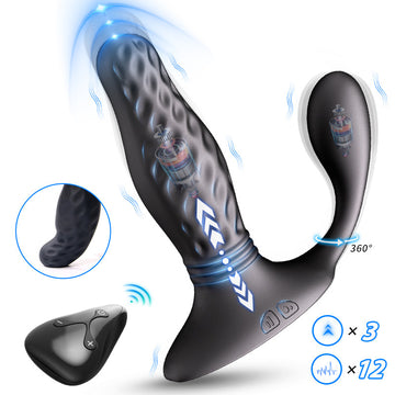 ECLIPSE 3 Thrusting 12 Vibrating Honeycomb Prostate Massager