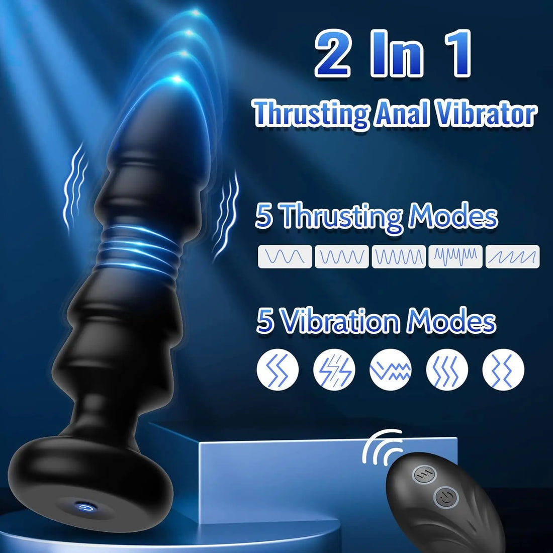 WARONA 5 Thrusting 5 Vibrating Prostate Massager